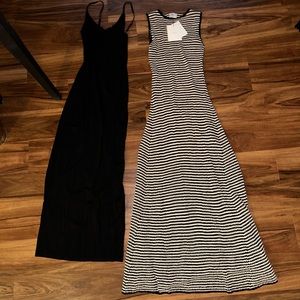 DISSH “Nate sleeveless black and white knit maxi dress”